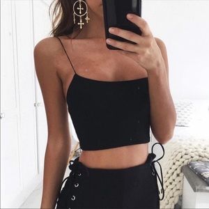 Black crop top